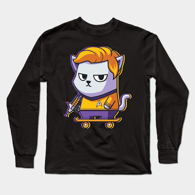 CatSoki CaptainCat James Long Sleeve T-Shirt by CatSoki